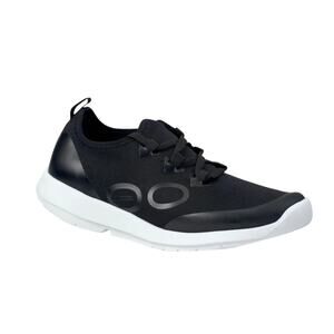 oofos oomg sport ls women's black lace up sneaker shoes active recovery size 8